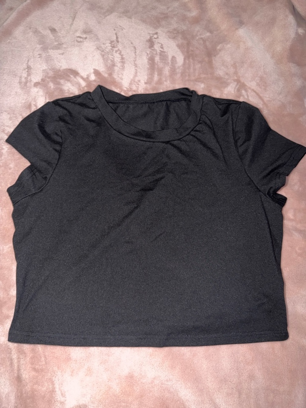 SHEIN Black Short Sleeve Crop Top